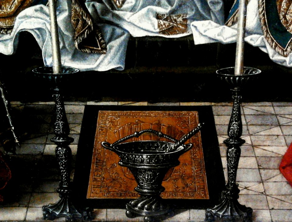 Meckenem Mass of Saint Gregory (detail)