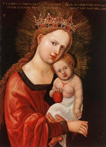 Albrecht Altdorfer - Mary with the Child - WGA0220. Free illustration for personal and commercial use.