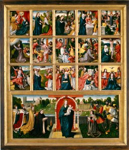 Netherlandish Painter (possibly Goswin van der Weyden) - The Fifteen Mysteries and the Virgin of the Rosary