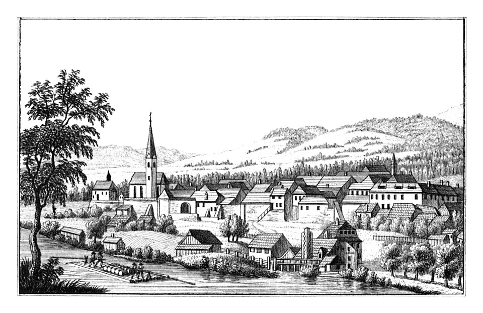 152 Knittelfeld - gez. S. Kölbl - J.F.Kaiser Lithografirte Ansichten der Steiermark 1830