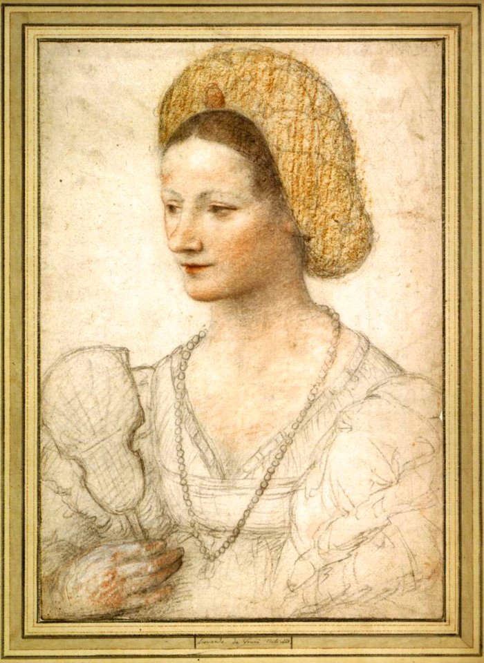 Bernardino Luini - Portrait of a Young Woman with Fan - WGA13777