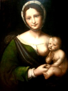 Luini Madonna and Child. Free illustration for personal and commercial use.