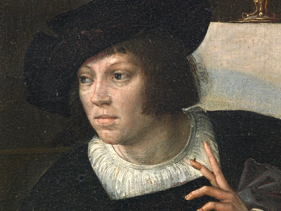 Bernard van Orley - Self-portrait on Exterior Panel of Triptych of Virtue of Patience