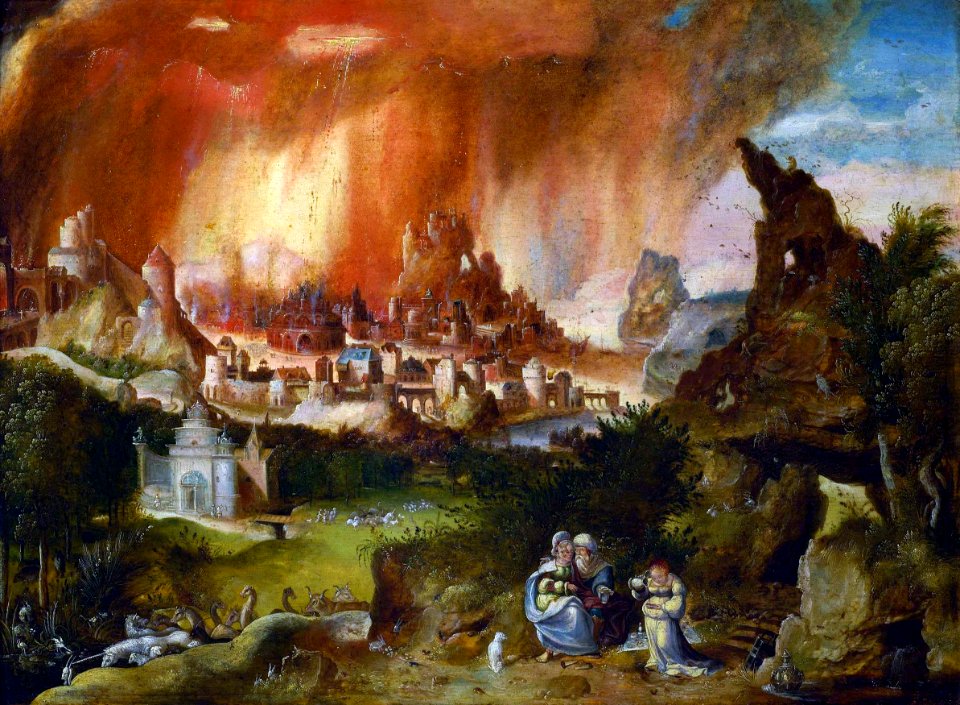 Bles Landscape with Sodom on fire