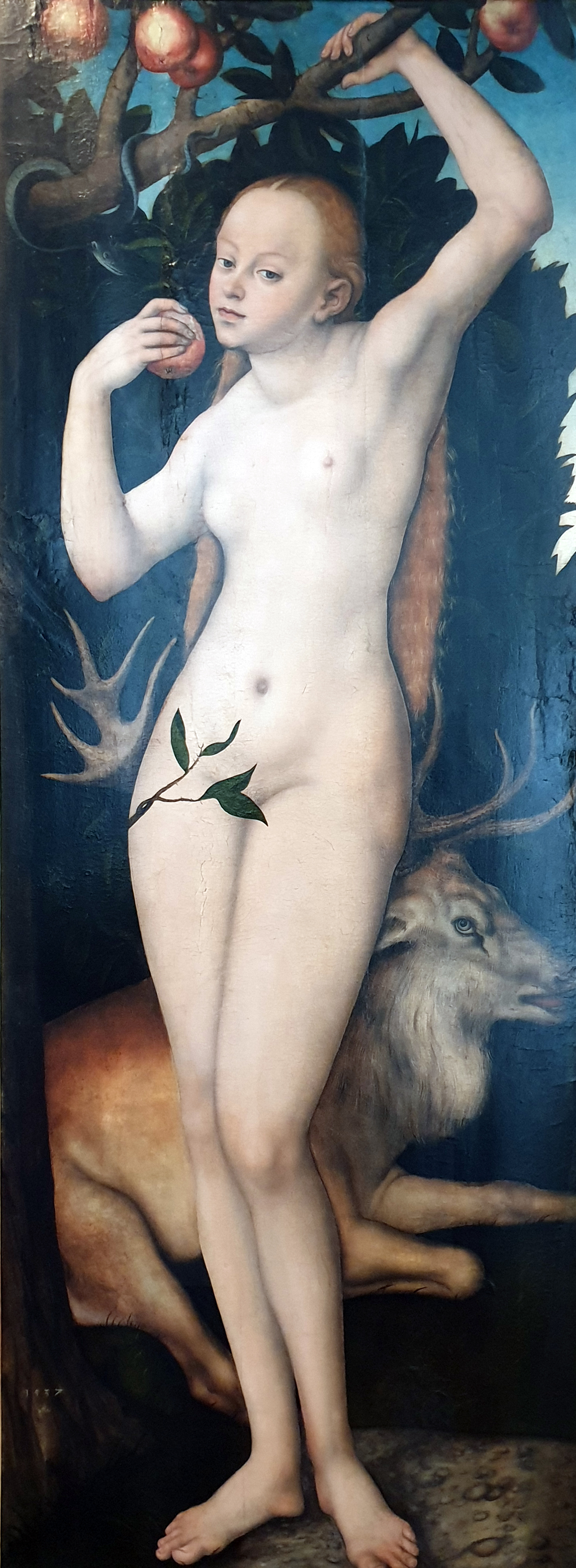 1537 Cranach d.Ä. Eva Jagdschloss Grunewald anagoria.