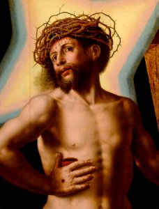 Jan Sanders van Hemessen - Christ as Triumphant Redeemer. Free illustration for personal and commercial use.