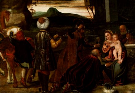 Bassano Adoration of the Magi. Free illustration for personal and commercial use.