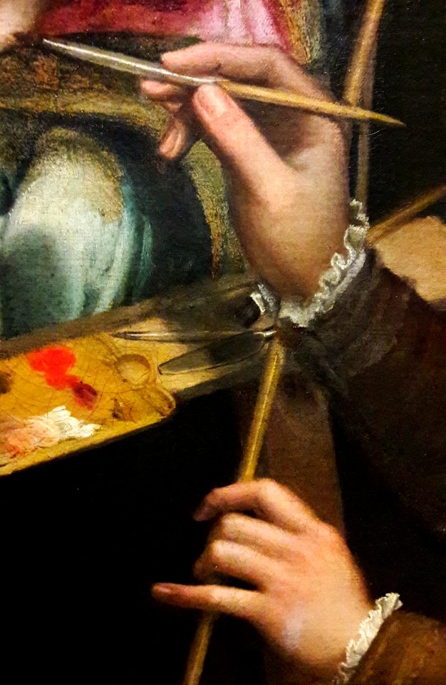 Anguissola Self-portrait at the easel (detail)