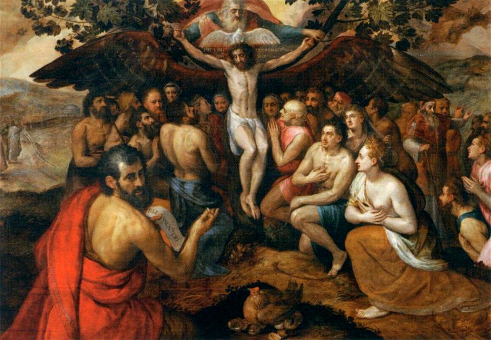 Frans Floris - The Sacrifice of Jesus Christ, Son of God, Gathering and Protecting Mankind - WGA7949