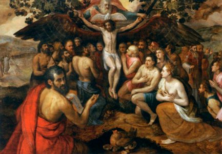 Frans Floris - The Sacrifice of Jesus Christ, Son of God, Gathering and Protecting Mankind - WGA7949