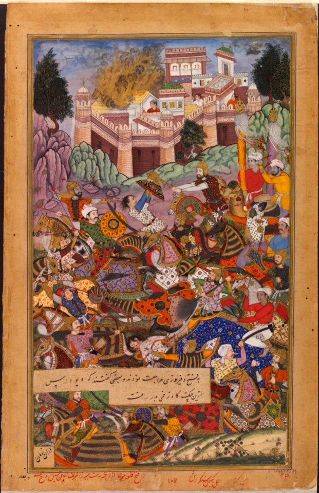 1561-The Capture of Fort Mertha in Rajasthan-Akbarnama
