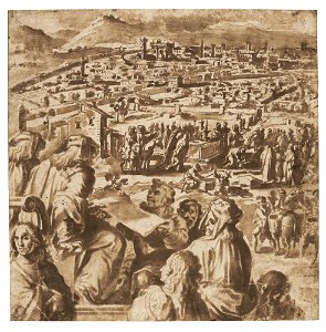 Stradanus - The enlargement of the city of Florence (Drawing)