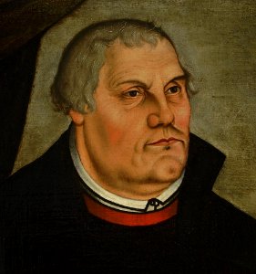 Cranach the Younger Portrait of Martin Luther (detail)