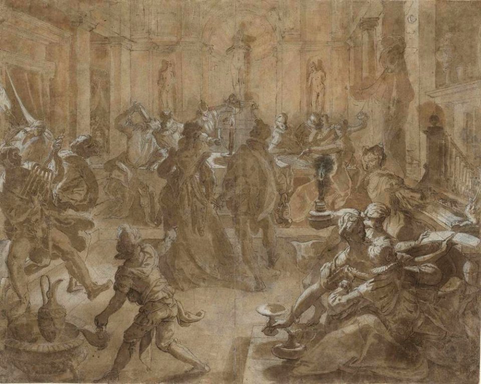 Joos van Winghe - Nocturnal carousing with masquerade