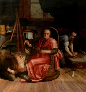 Frans Floris - Rijckart Aertsz als St. Lucas c1560
