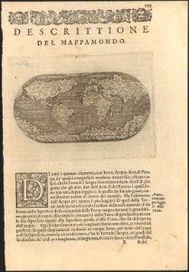 1572 map of the world - Descrittione del mappamondo