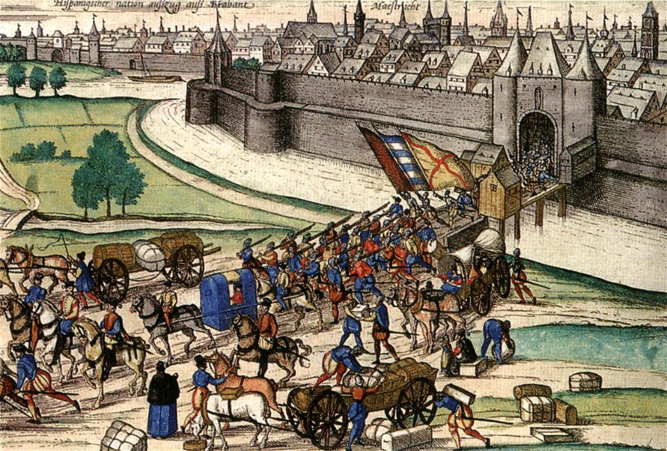 1577, Maastricht, vertrek Spaanse troepen