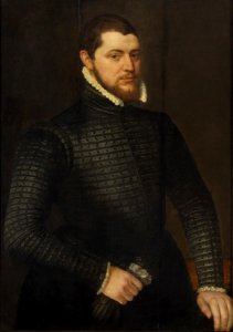 Adriaen Thomasz. Key - Portrait of a man holding gloves