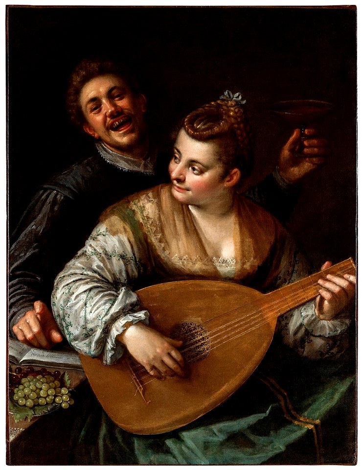 Hans von Aachen - Self-portrait with Donna Venusta
