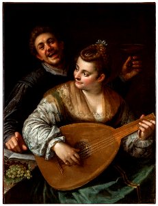 Hans von Aachen - Self-portrait with Donna Venusta