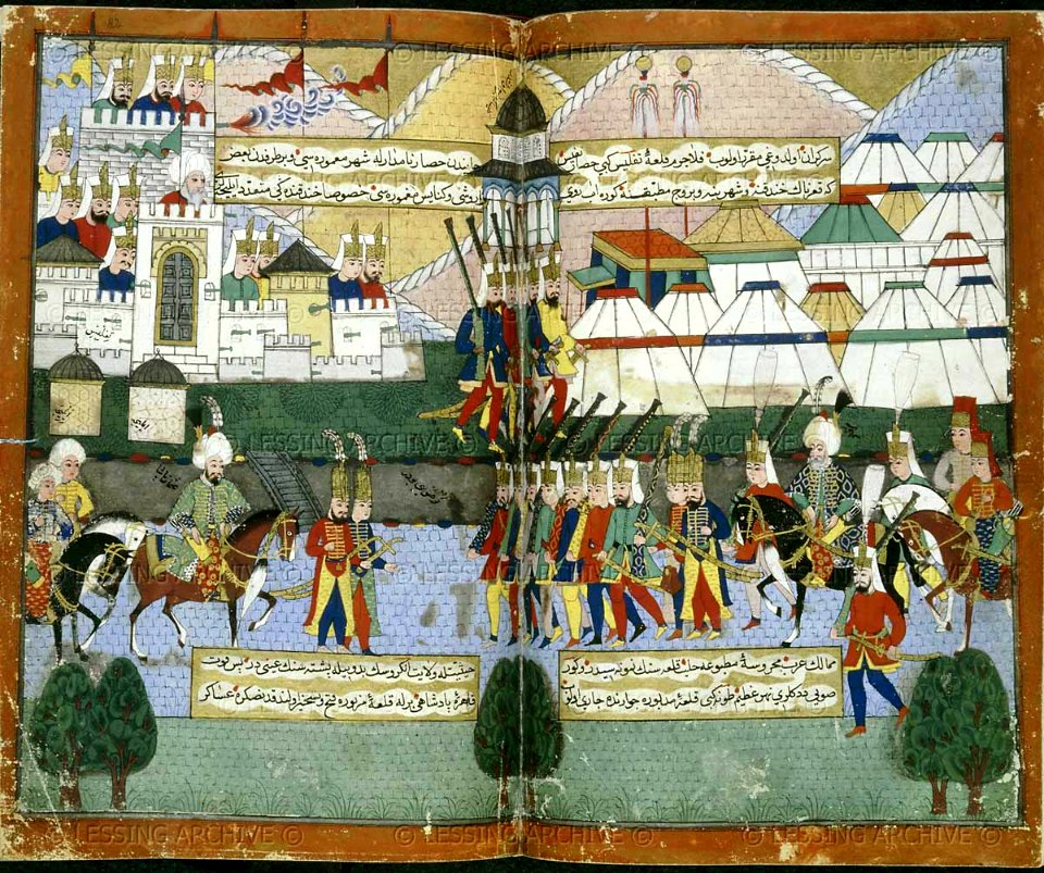 Ottoman army at Tiflis in 1578 (Nusretname miniature)