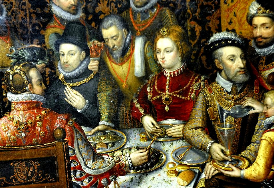 Sánchez Coello Royal feast (detail)