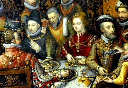 Sánchez Coello Royal feast (detail)