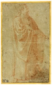 Bartolomeo Cesi - Standing Monk Holding a Book and Staff