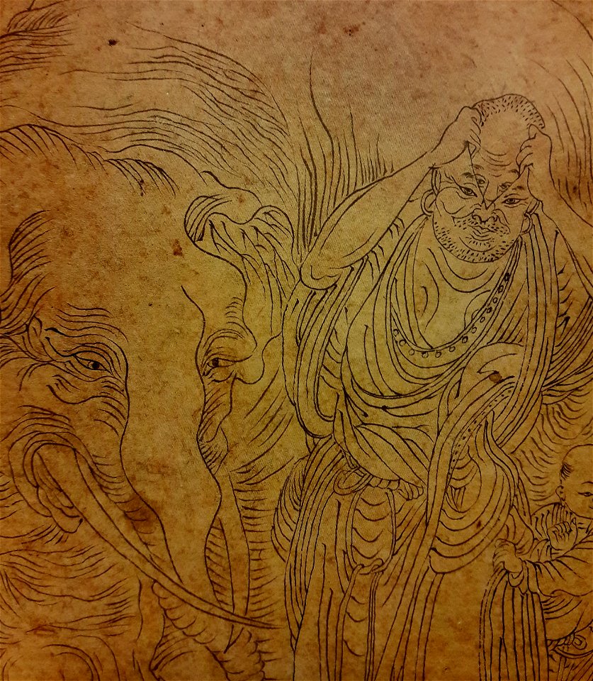 Ding Yunpeng Arhat removing his skin (detail)