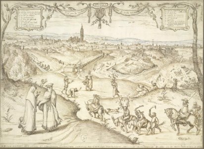 Joris Hoefnagel - View of Seville with dedication to Nicolaes Malpaert
