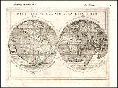 1598 map of the world - Orbis Terrae Compendiosa Descriptio