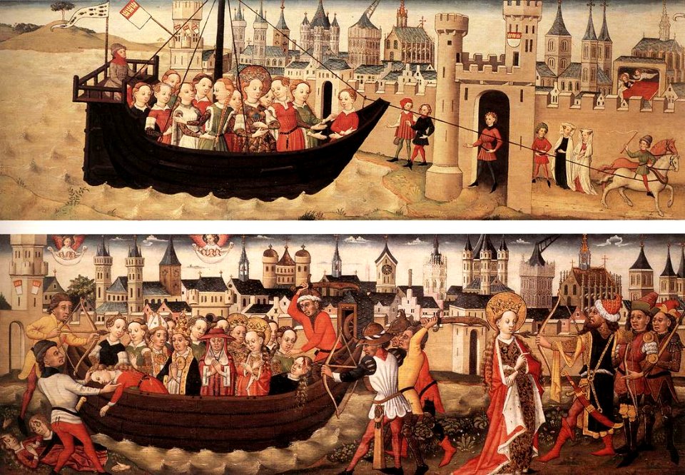 15th-century unknown painters - Scenes from the Small Ursula Cycle - WGA23734