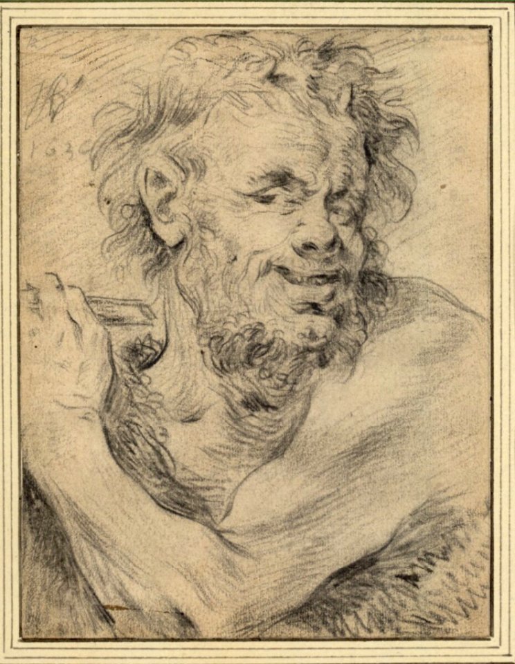 Jacob Jordaens - Bust of a laughing satyr