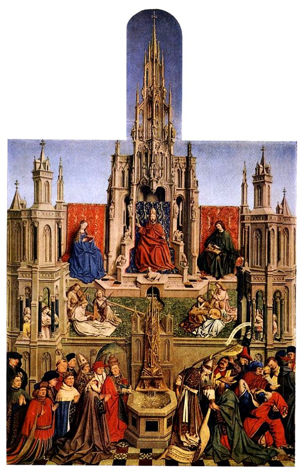 15th-century unknown painters - The Source of Life and the Triumph of Church over the Synagogue - WGA23566