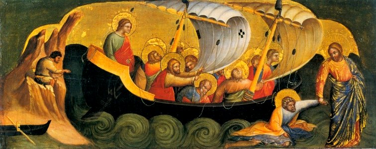 16 Lorenzo Veneziano, Christ Rescuing Peter from Drowning. 1370 Staatliche Museen, Berlin.