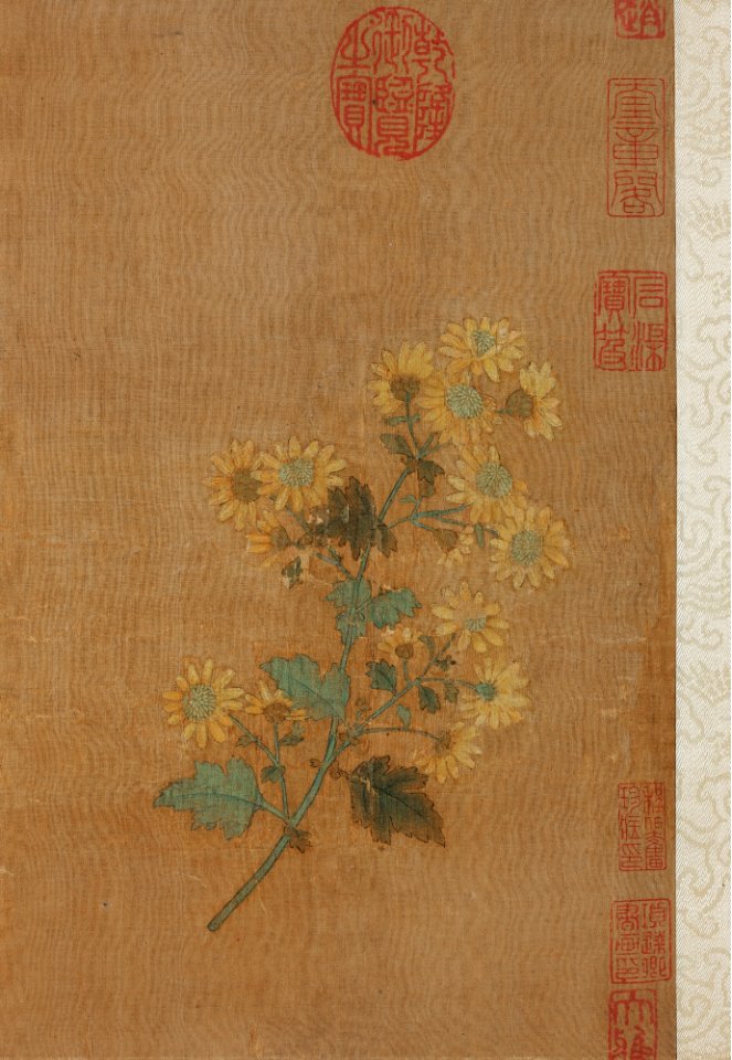 16 Zhao Mengfu. Ten Chrisantemums. 1300-1310 Section. Sotheby's