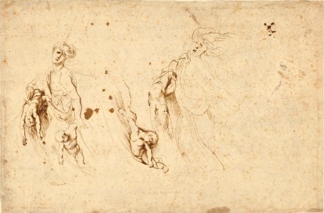 Peter Paul Rubens - Three Sketches for Medea and Her Children. Free illustration for personal and commercial use.