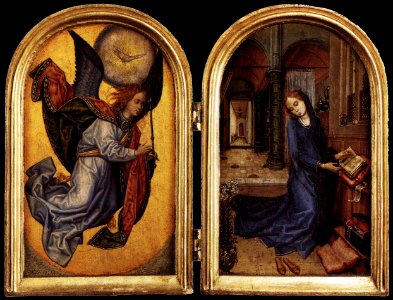 15th-century unknown painters - The Annunciation - WGA23596. Free illustration for personal and commercial use.