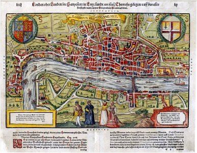 1598 London Map by Münster