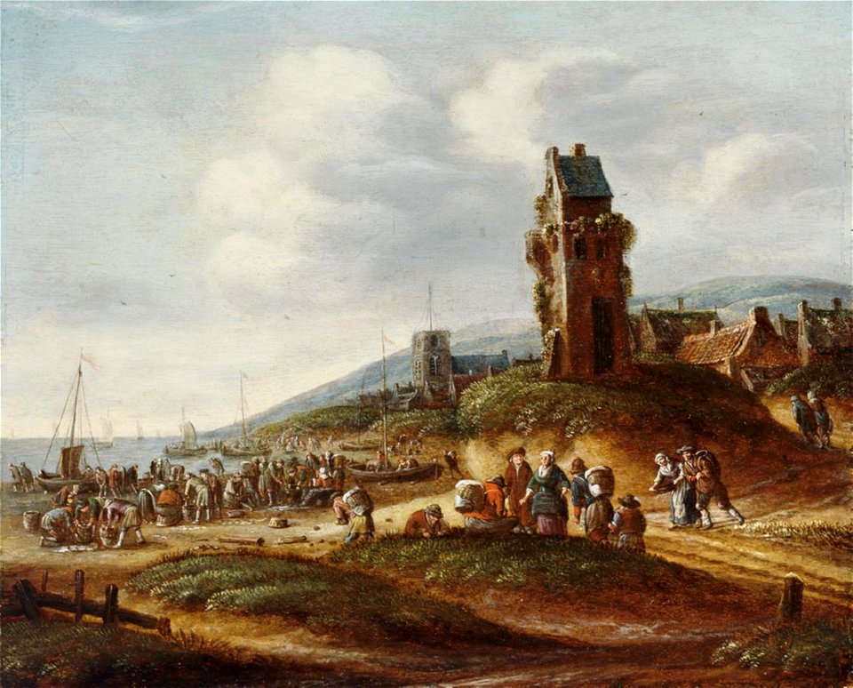 Thomas Heeremans - Fishermen unloading their catch at the beach near Egmond