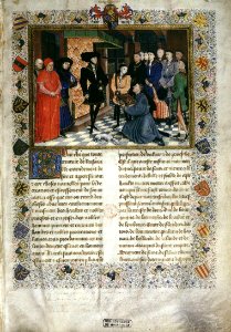 15th-century painters - First page of the Chroniques de Hainaut - WGA15771