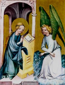 15th-century unknown painters - The Annunciation - WGA23513. Free illustration for personal and commercial use.