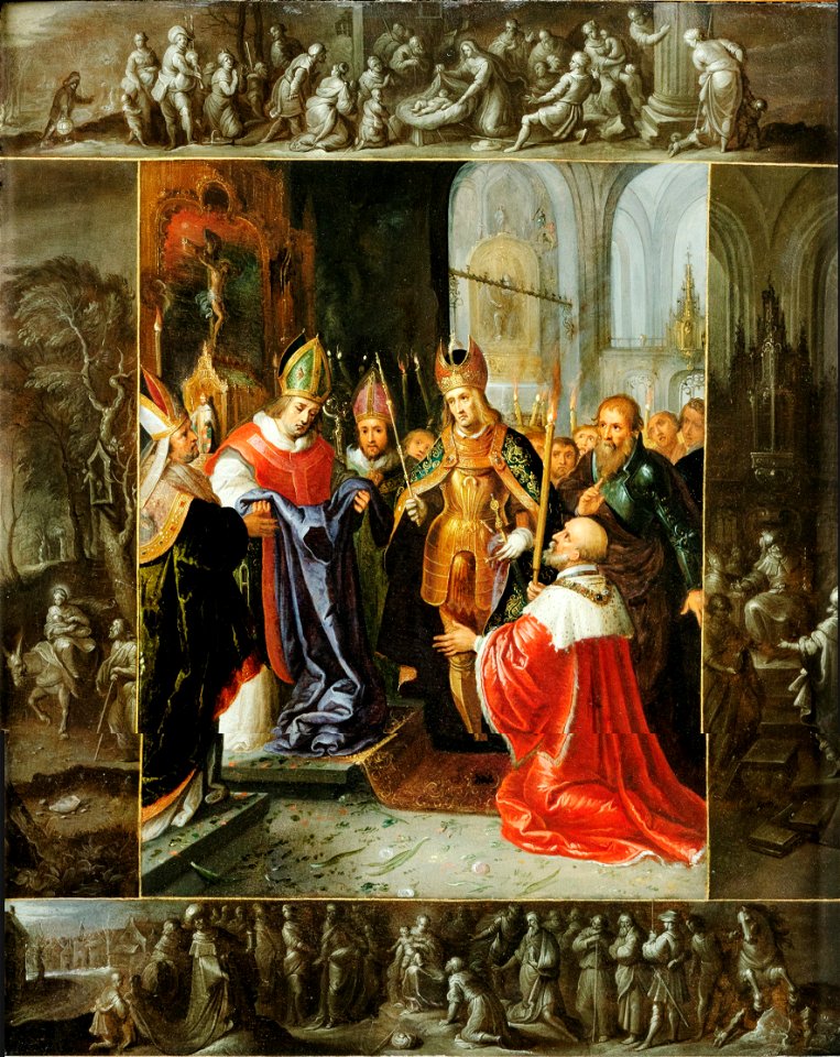 Frans Francken (II) - Emperor Charles shown the Virgin's robes