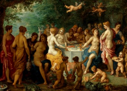 Hendrick van Balen (I) - The Wedding of Peleus and Thetis. Free illustration for personal and commercial use.