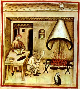 16-alimenti, arrosto,Taccuino Sanitatis, Casanatense 4182.