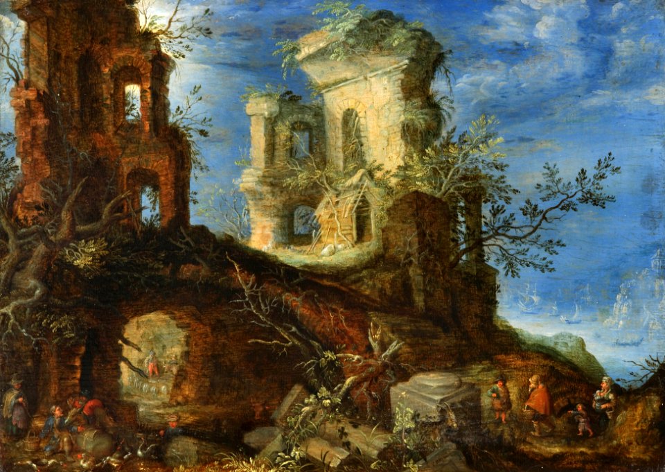Roelant Savery - Landscape with ruins
