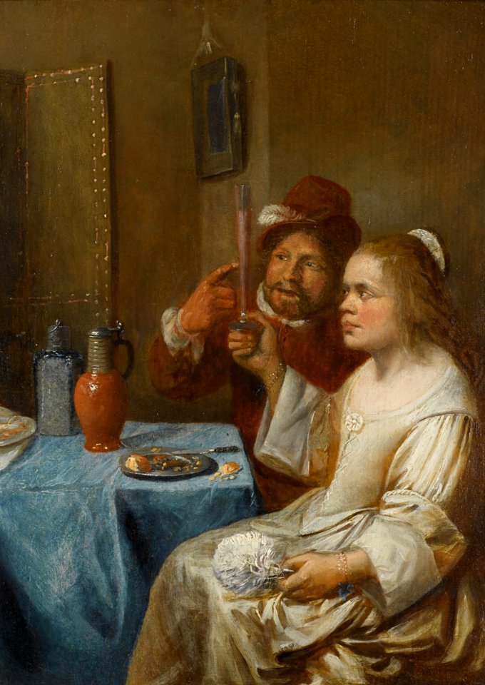 Joos van Craesbeeck - A couple drinking wine
