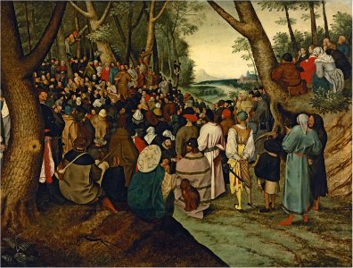 Pieter Brueghel (II) - St John the Baptist Preaching to the Multitude. Free illustration for personal and commercial use.