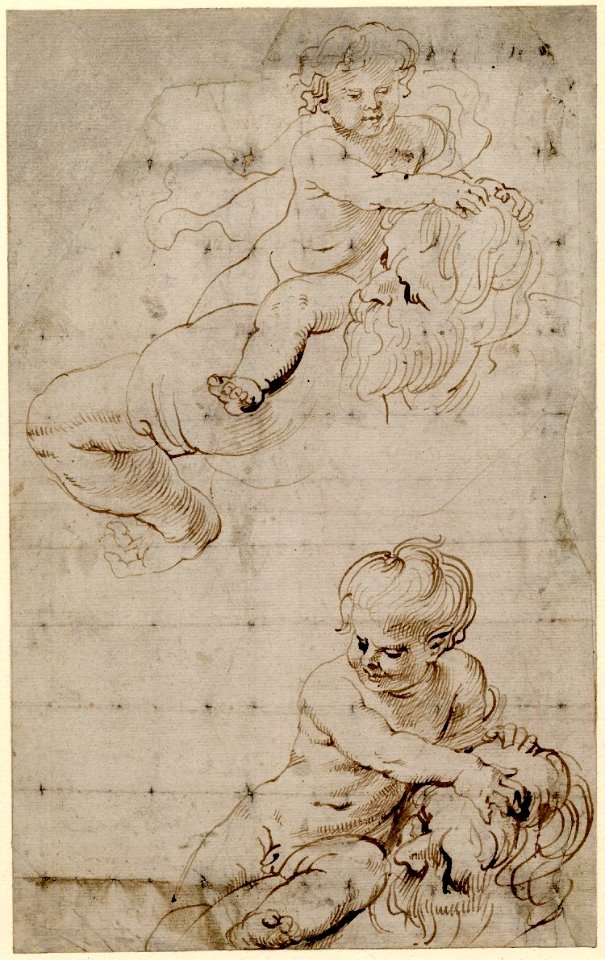 Peter Paul Rubens - Two studies for St Christopher