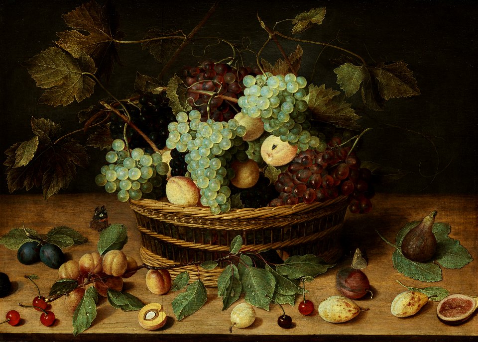 Jacob van Hulsdonck - Still life with fruit basket
